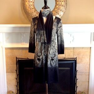 NWT wooded ombré sweater and scarf set